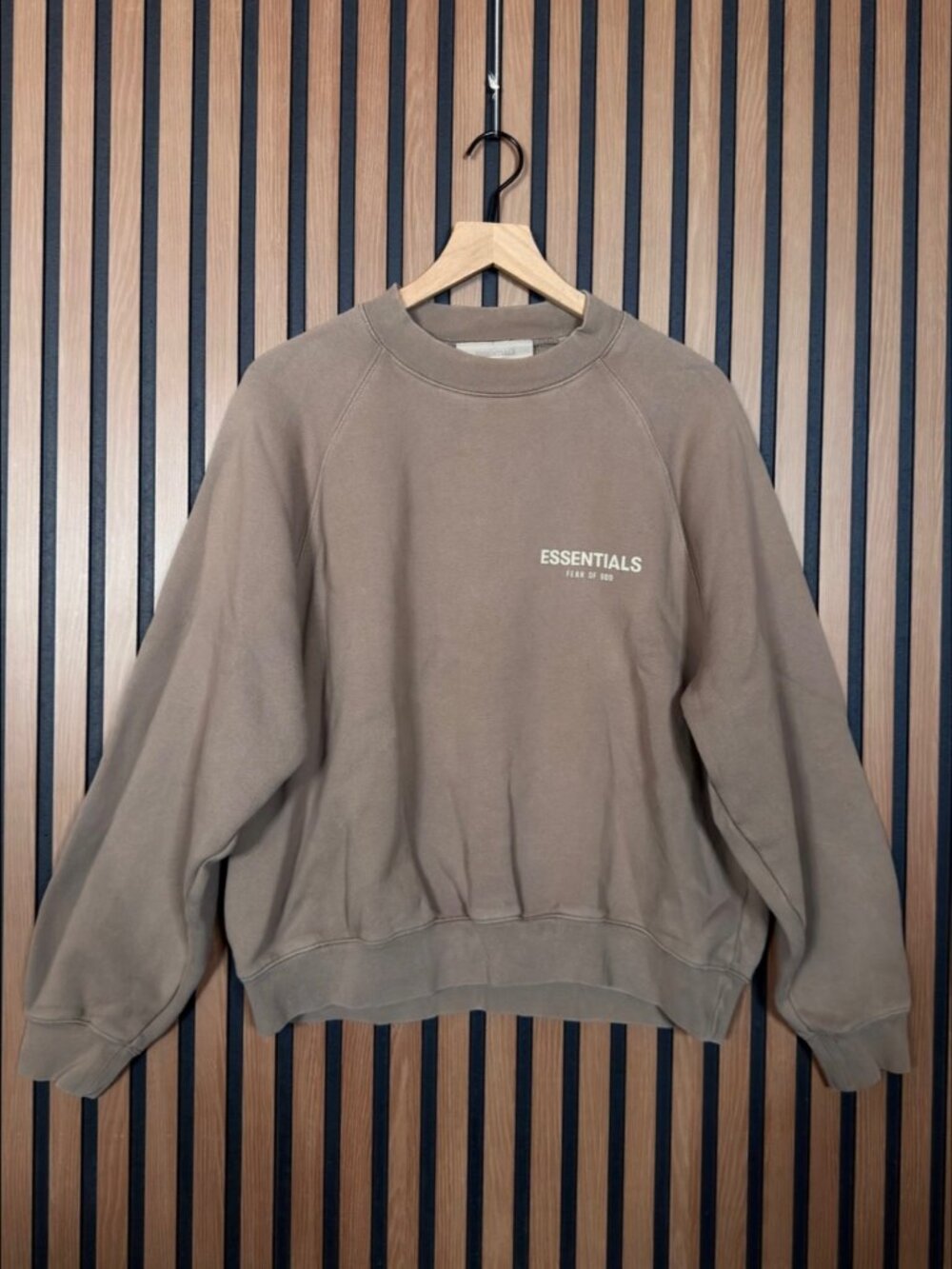 Essentials Sweatshirt Small Mens Brown Fear of God Pullover Oversized Crewneck